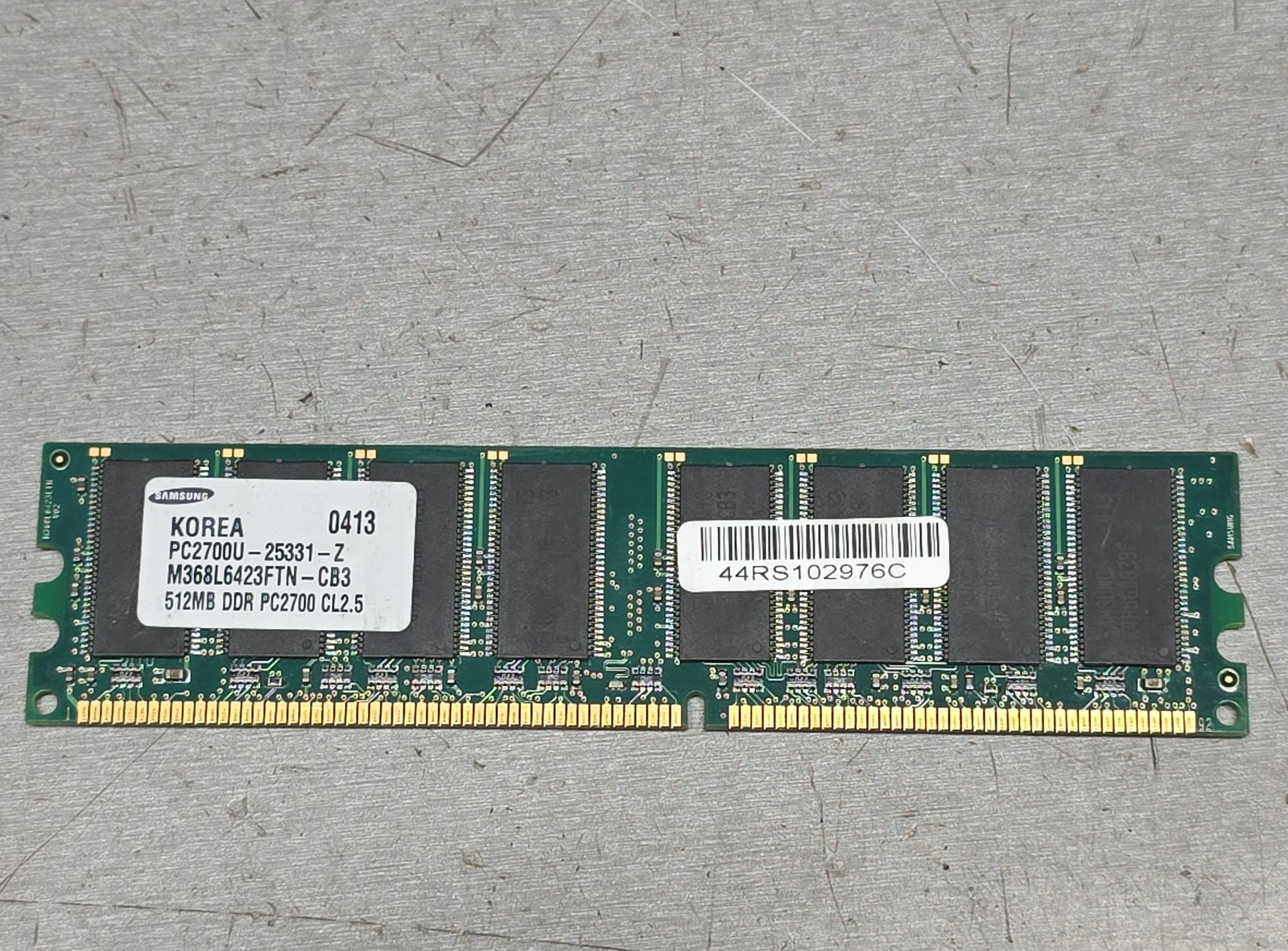 Samsung 512MB PC2700U DDR 333MHz CL2.5 Desktop Memory RAM M368L6423FTN-CB3