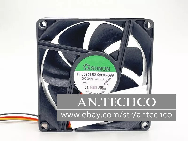 1Pcs For SUNON PF80252B2-Q00U-S99 24V 3.05W 8CM 4-wire PWM cooling fan