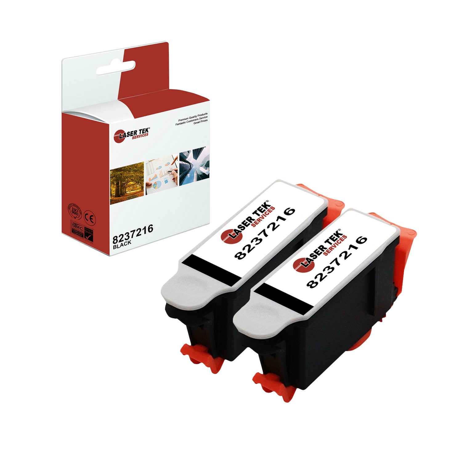 2Pk LTS 10XL 8237216 Black HY Compatible for Kodak EasyShare ESP 3250 5210 Ink