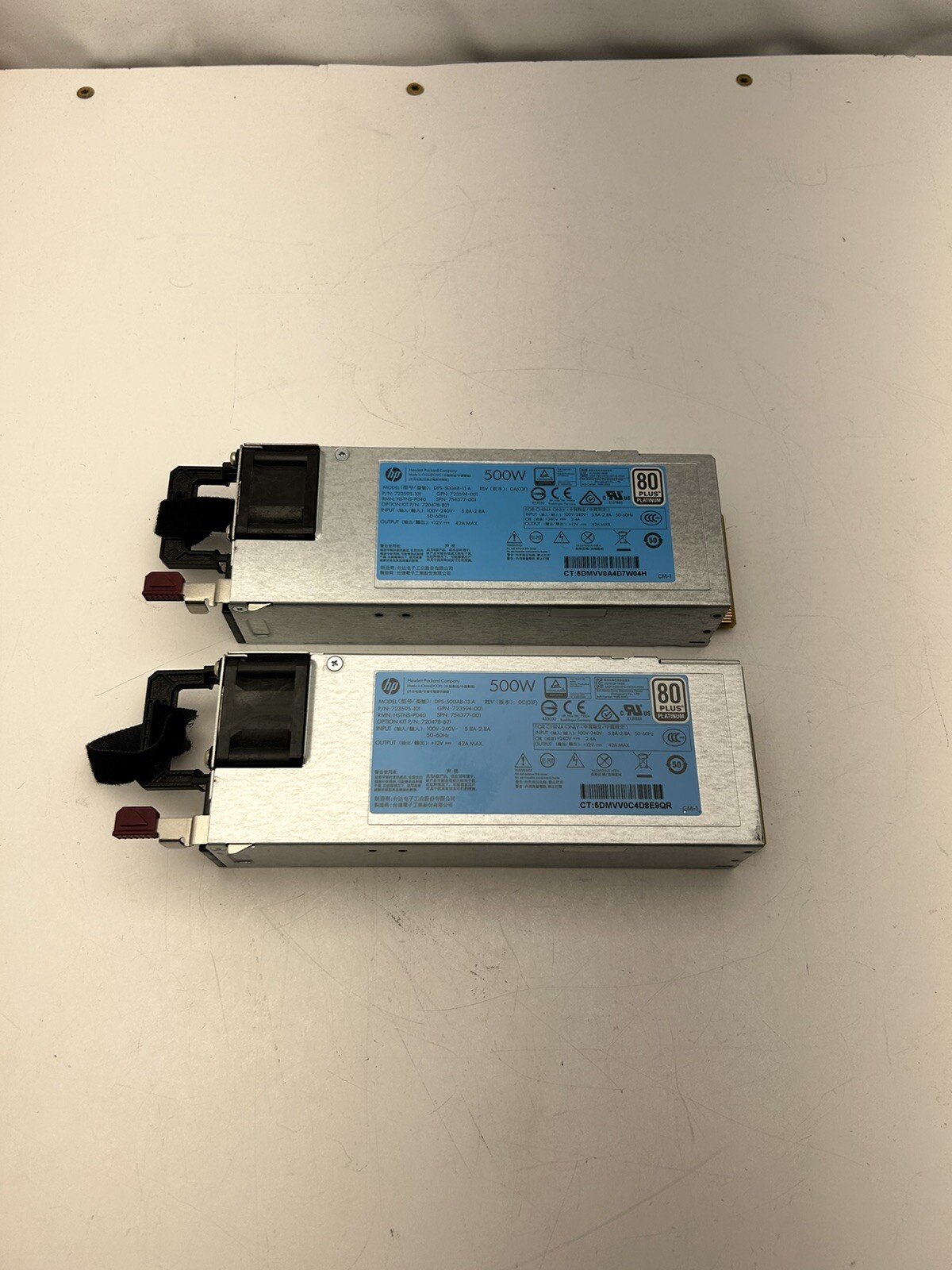 Lot of 2 HP 500W Power Supply DPS-500AB-13 A 723594-101 723595-101 HSTNS-PD40