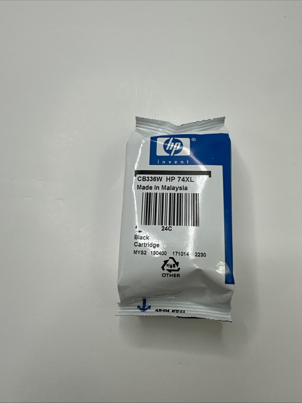 HP 74XL Black INK Cartridge (CB336W) – High Yield, Sealed & Genuine New Sealed