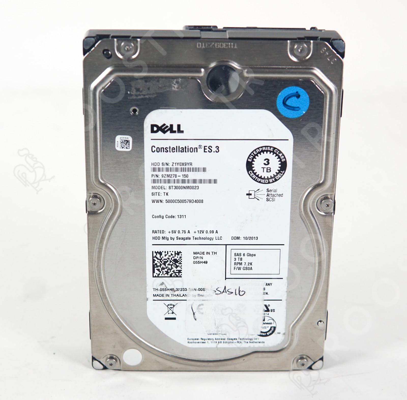 DELL 3TB SAS Hard Drive 9ZM278-150 ST3000NM0023 7200 RPM Good