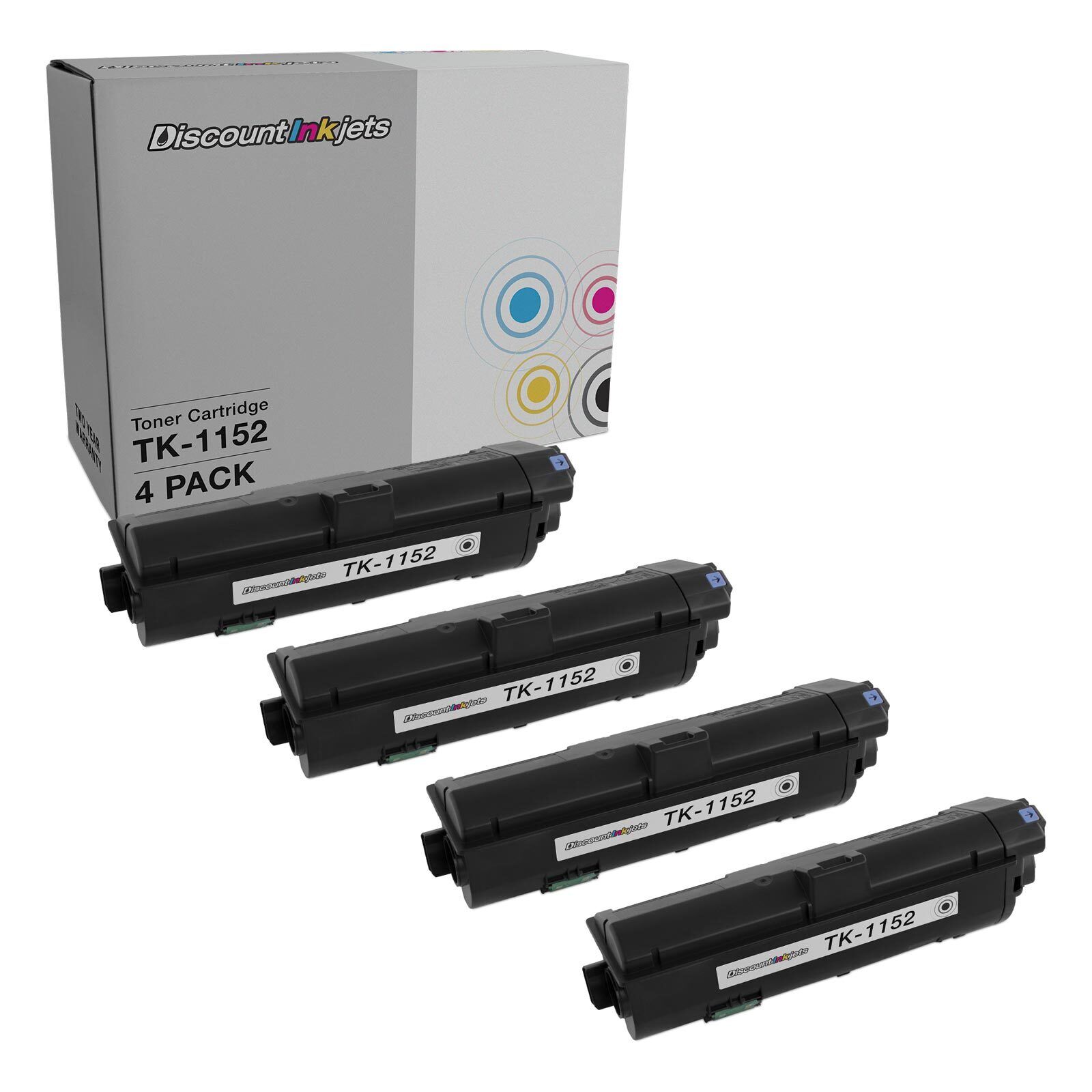 Toner Cartridge Replacement for Kyocera TK-1152 1T02RV0US0 Black, 4-Pack