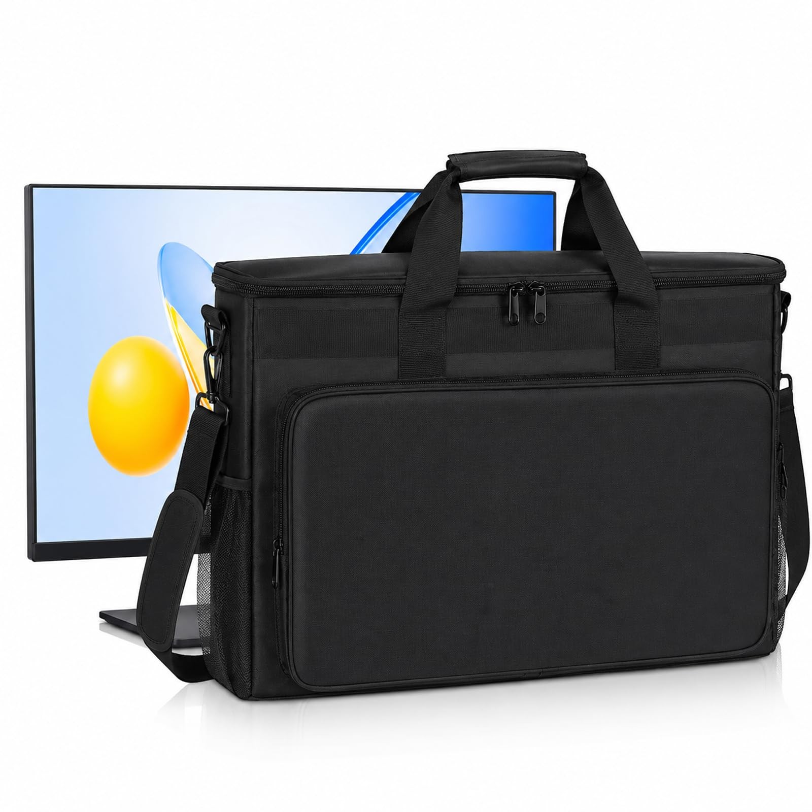 27 Inch Monitor Travel Bag,Padded Carrying Case with Accessory Storage | Dust...