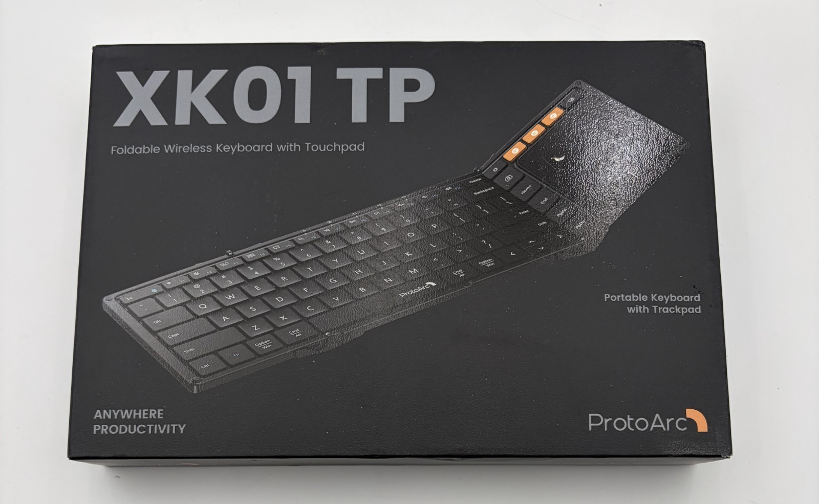ProtoArc XK01 TP Tri-Fold Wireless Bluetooth Keyboard Touchpad Black
