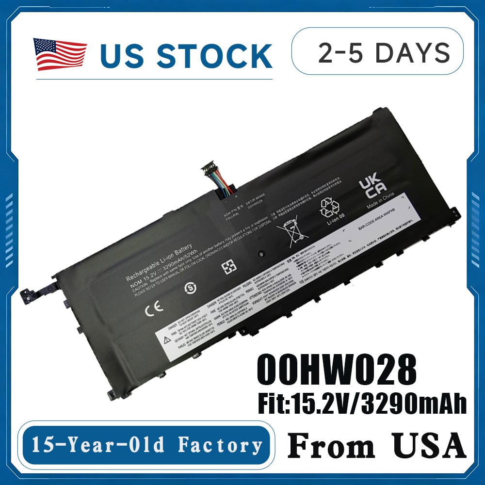 52Wh Battery For Lenovo ThinkPad X1 Carbon Yoga 2016 00HW028 00HW029 01AV441 NEW