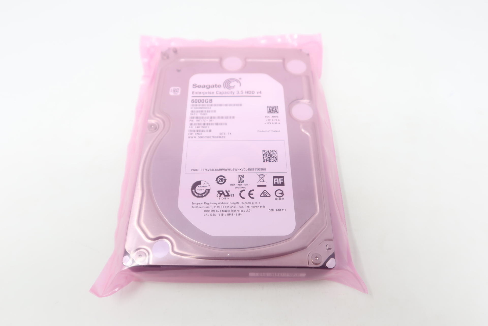 ST6000NM0024 Seagate ENTERPRISE 6TB 7.2K 6G 128MB (512e) 3.5in SATA Hard Drive