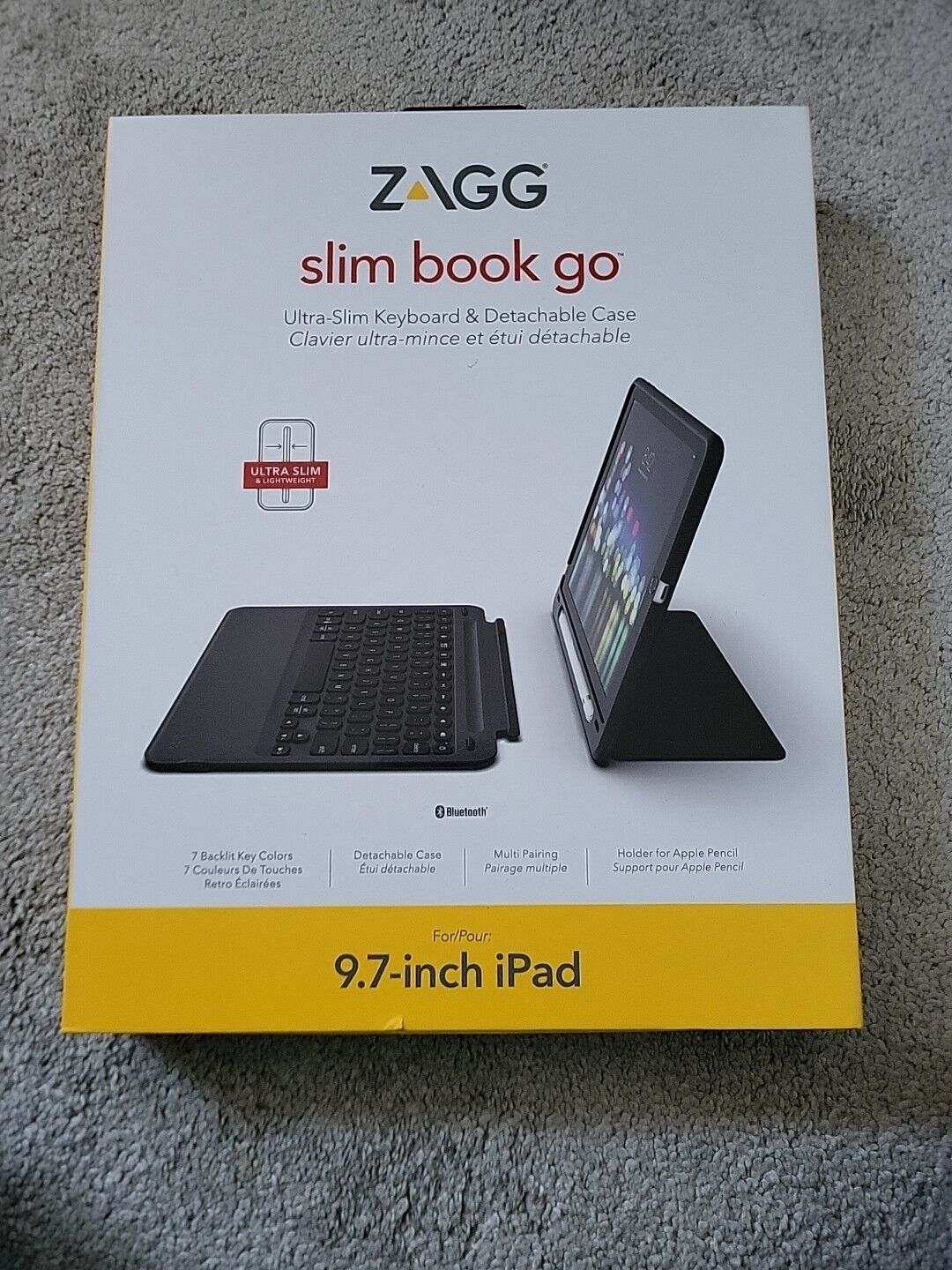 Zagg Slim Book Go Keyboard Case for iPad 9.7 inch 6th Generation 2018 Black