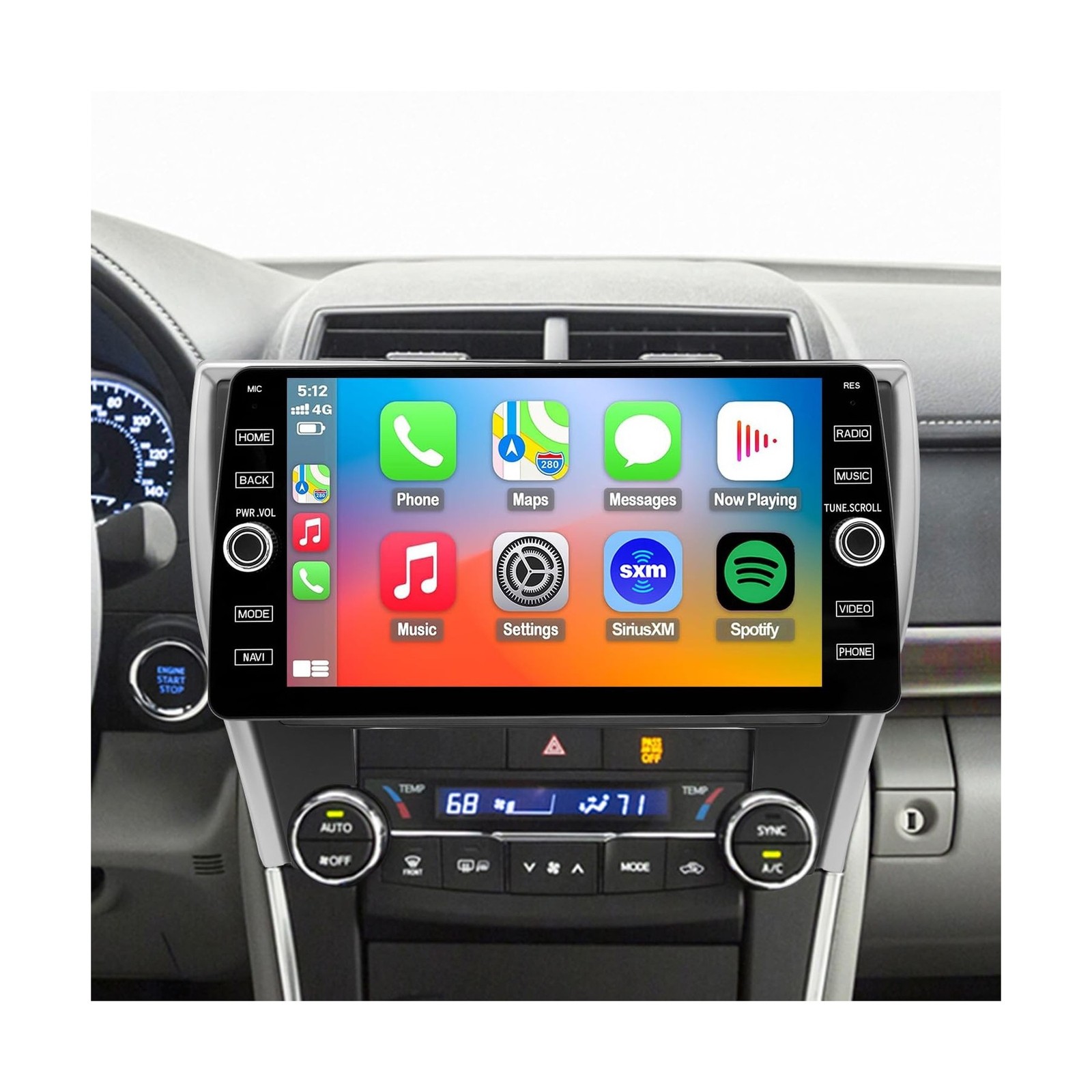 4G LTE QLED Radio for Toyota Camry 2015 2016 2017 Upgrade,8-Core CPU Touch Sc...