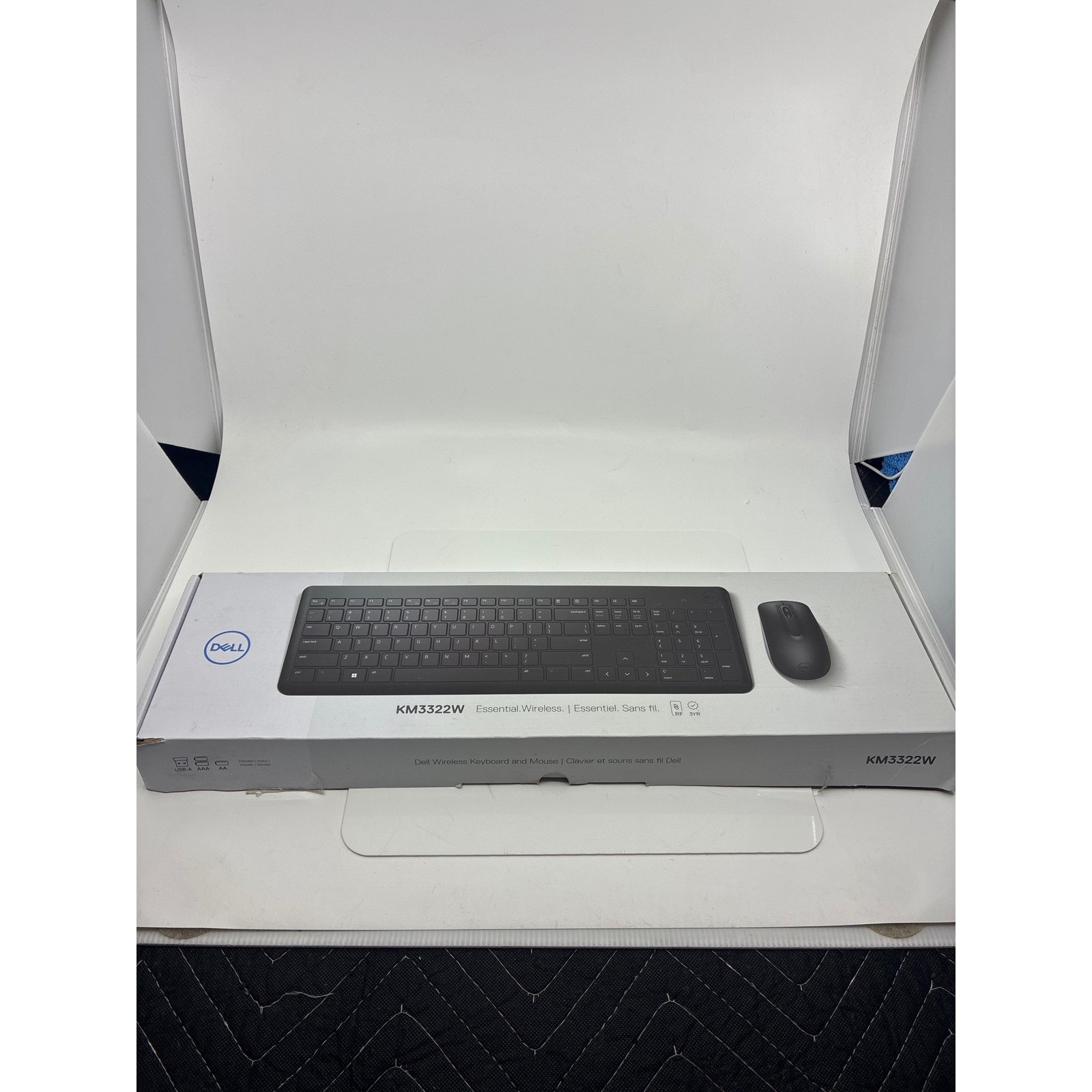 Dell KM3322W Wireless Keyboard and Mouse Combo Black 580-AKRG New Open Box