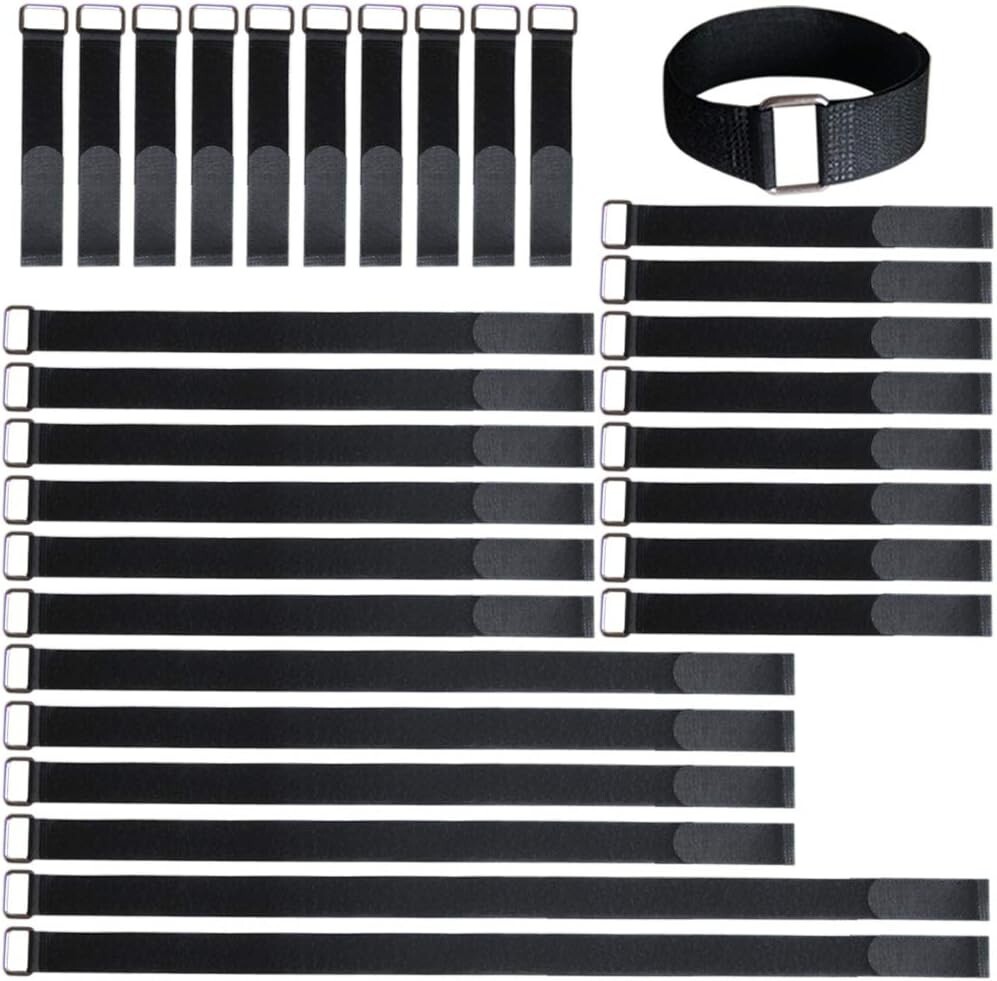 VELCRO Brand Bulk Pack 30Reusable Fastening Cable Straps with Buckle Variety NEW