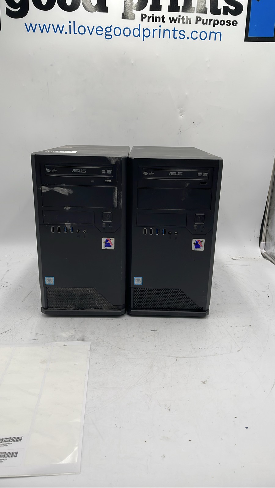 InWin EM048 Intel Core i3 Desktop PCs ASUS DVD Mini Towers Lot Of 2