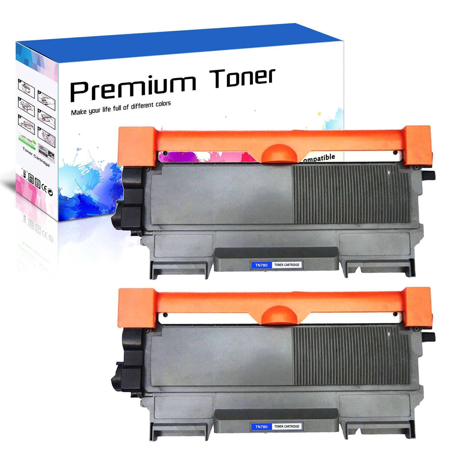 2PK BK High Yield TN780 Toner for Brother TN-780 HL-5450DN HL-5470DW HL-5470DWT