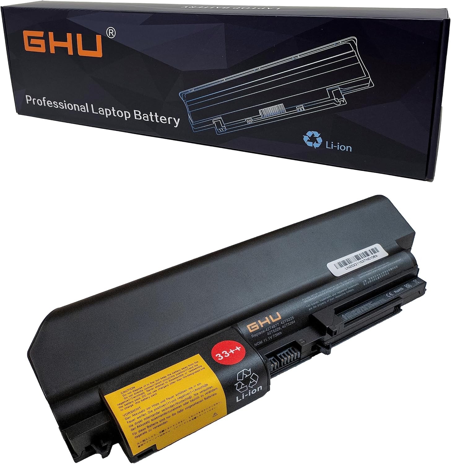 New Battery 73 WH Replacement for 42T5264 42T5265 42t5230 41U3196 41U3197