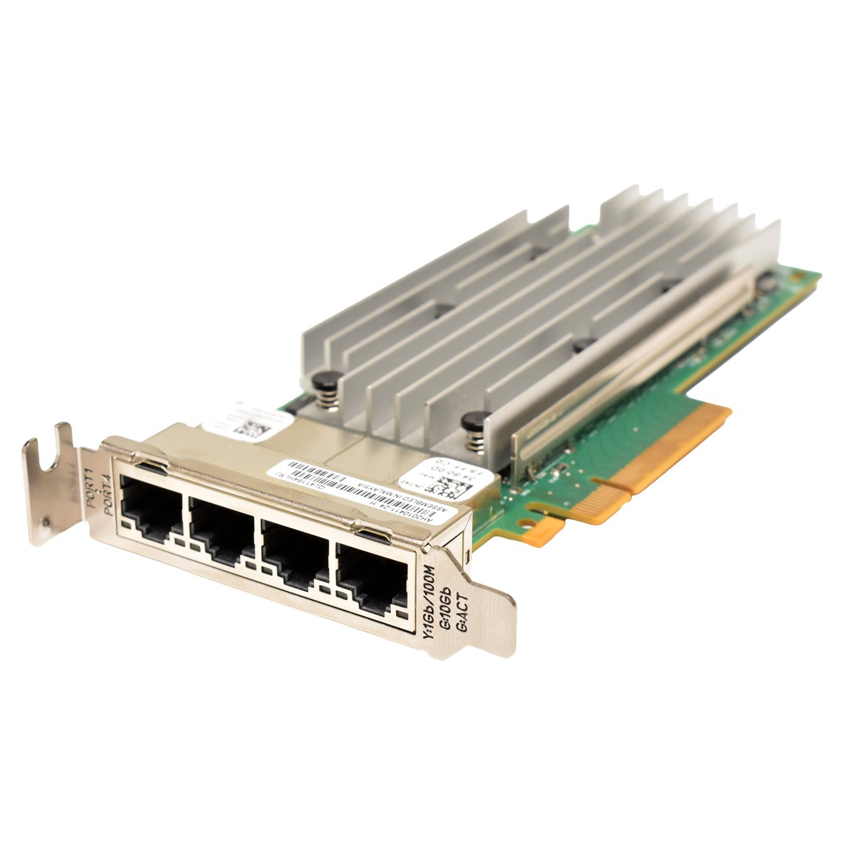 Dell QLogic FastLinQ QL41164HLRJ NIC Quad Port 10G BASE-T RJ-45 PCIe x8 LP
