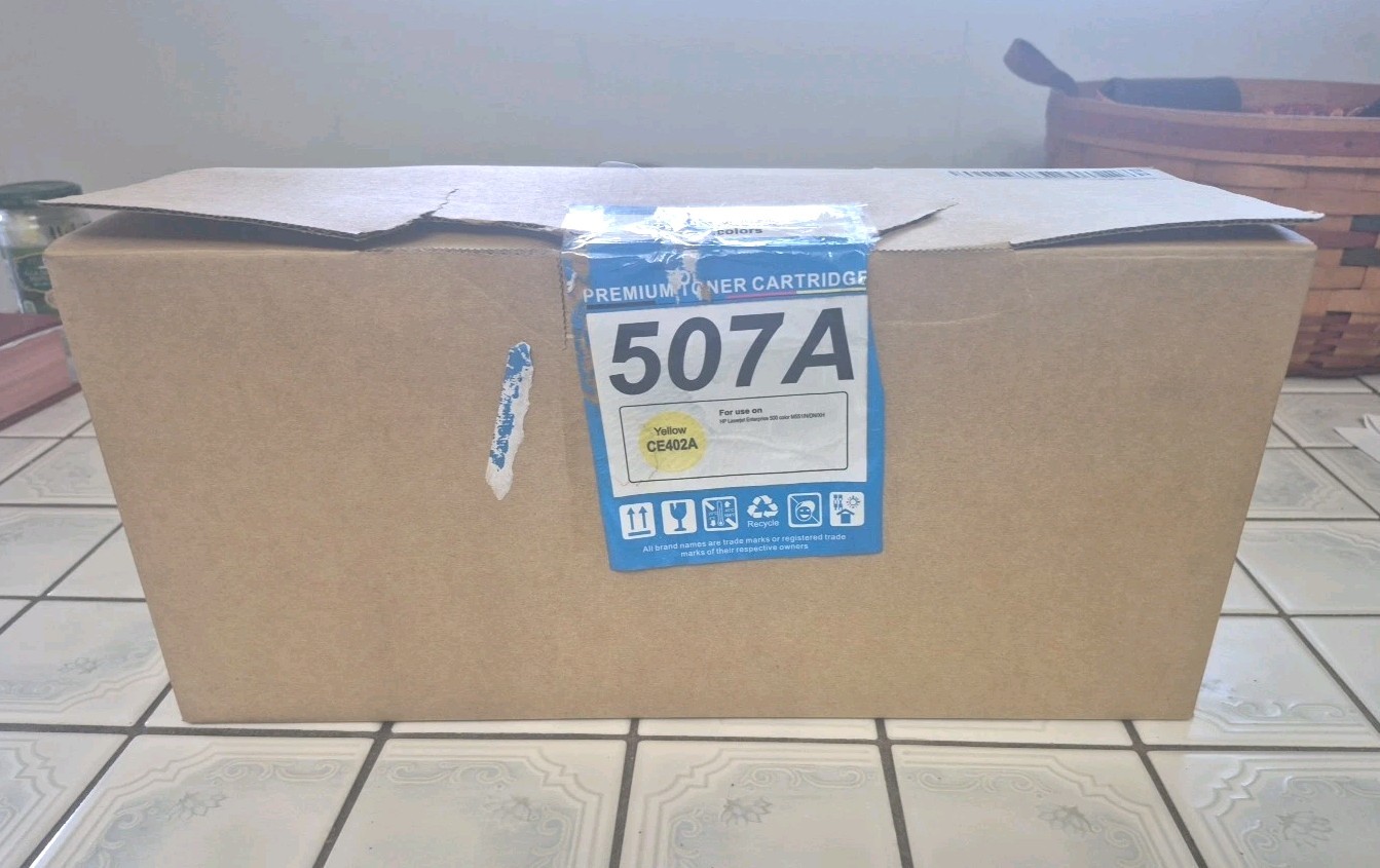 NEW HP 507A Yellow Toner Cartridge CE402A LaserJet  Open Box Sealed 