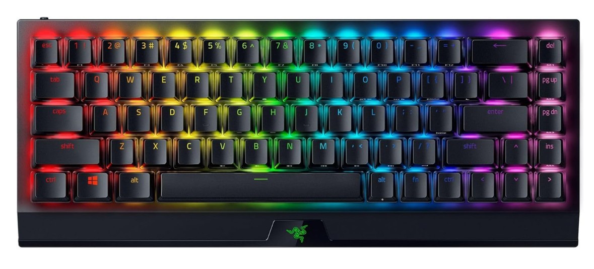 Razer BlackWidow V4 Mini HyperSpeed Wireless Hot Swappable 65% Gaming Keyboard