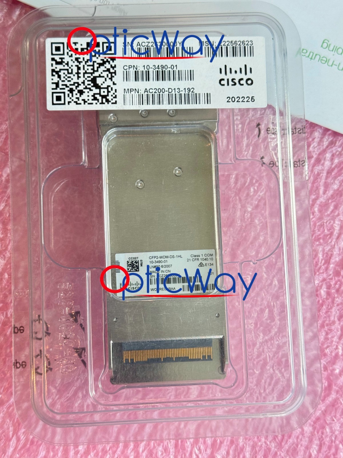 Cisco CFP2-WDM-DS-1HL=  200G/100G,WDM Digital CFP2-DCO  10-3490-01