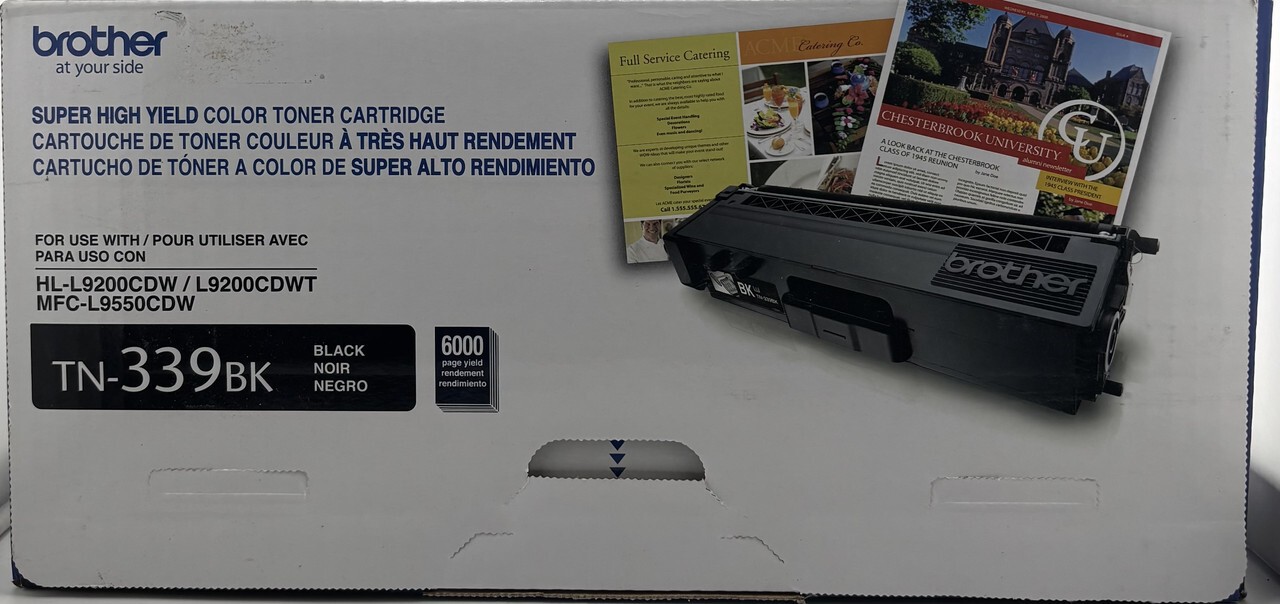 BROTHER GENUINE TN-339BK SUPER HIGH YIELD COLOR TONER CARTRIDGE GENUINE BLACK