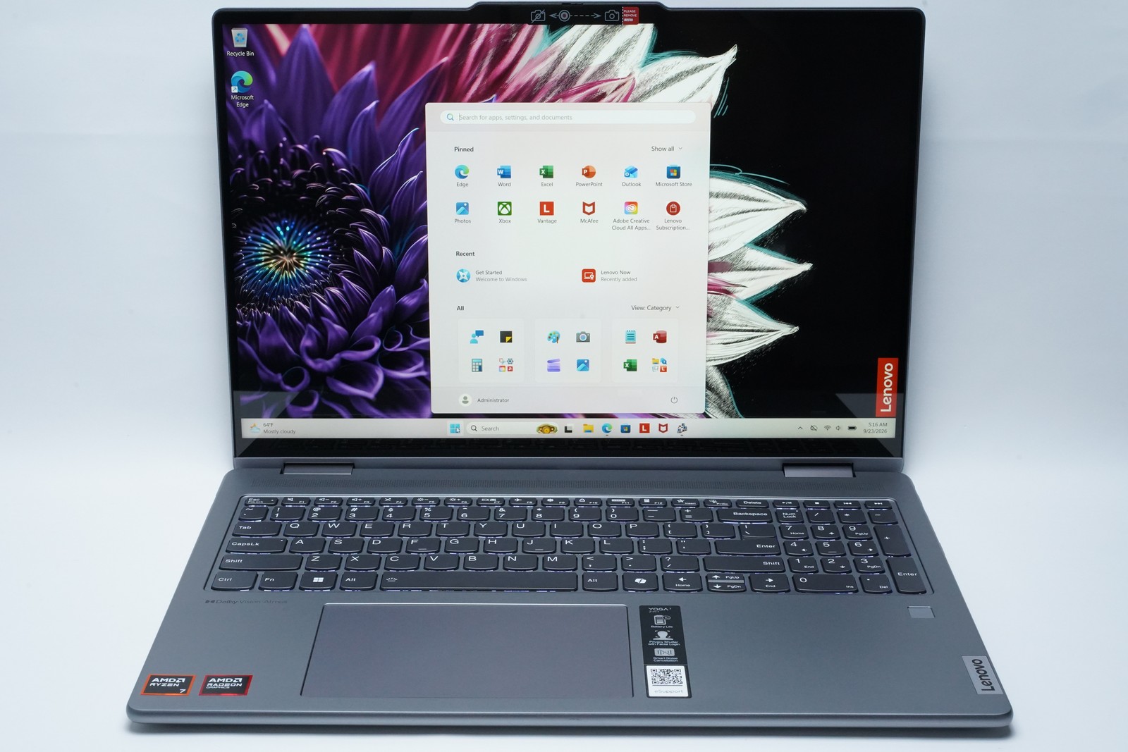 Lenovo Yoga 7 2-in-1 16AHP9 16" Laptop Ryzen 7 8840HS 16GB 512GB 780M Touch