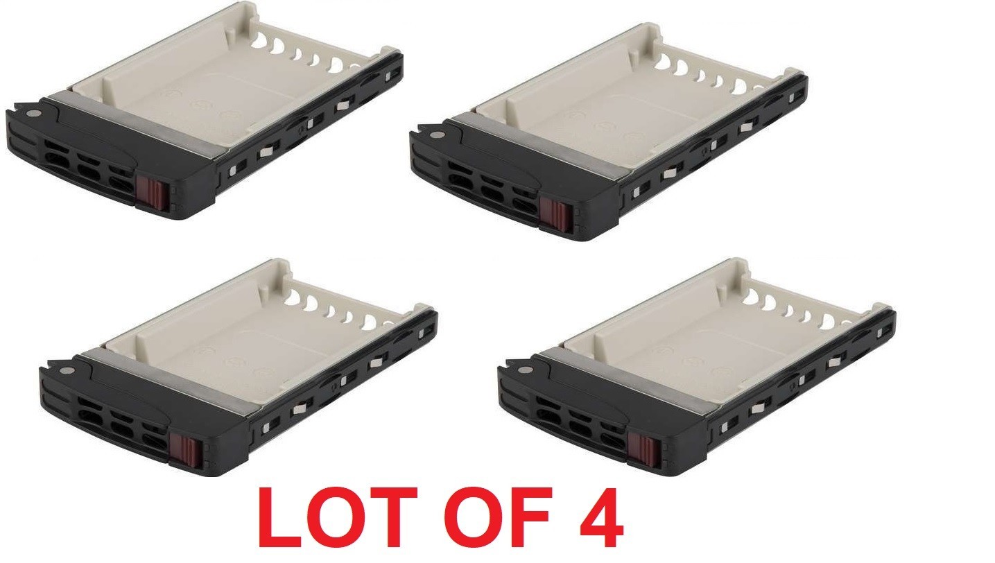 Lot of 4 Supermicro Gen3 Hard Drive Caddy 2.5" SFF  SB16105 MCP-220-00047-0B