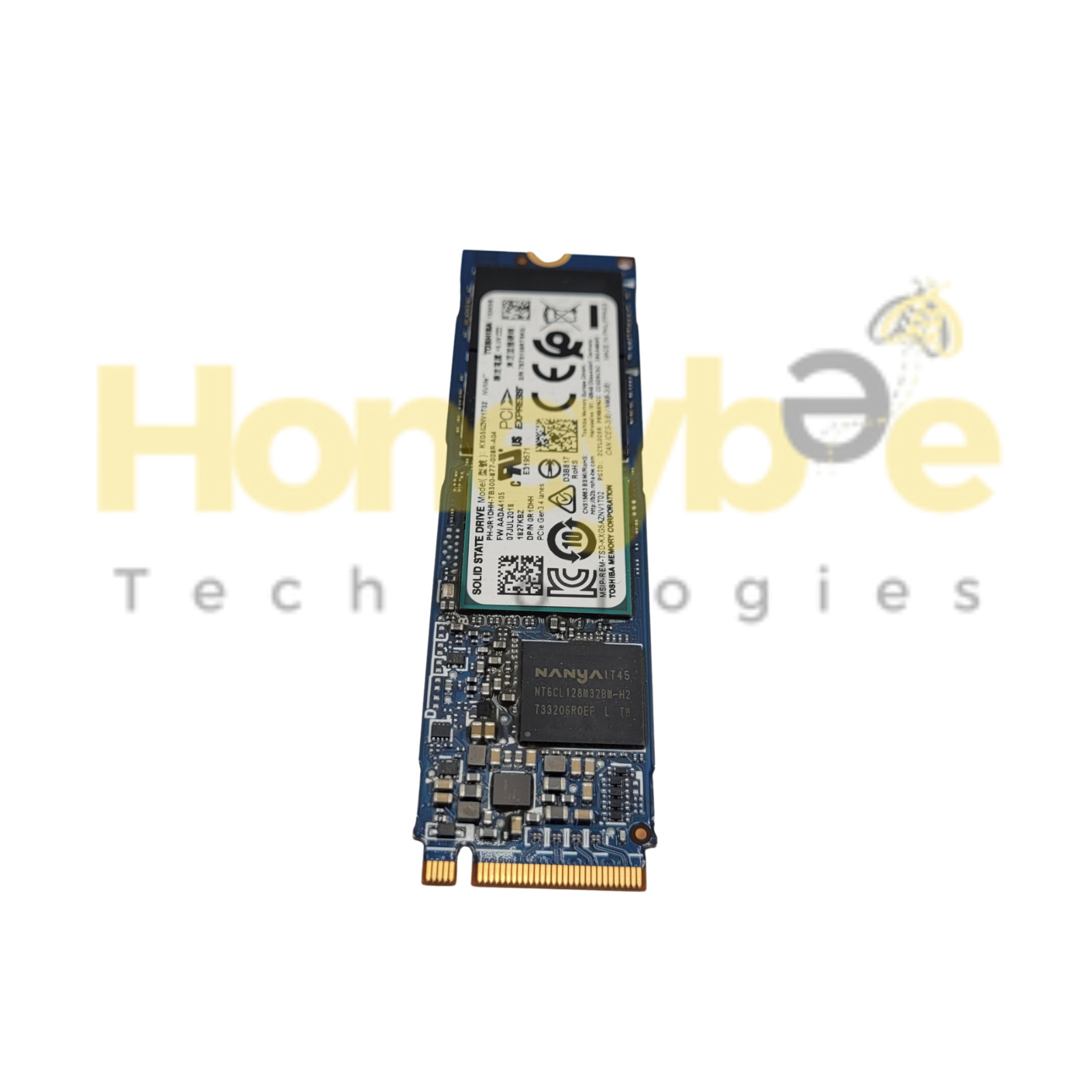 DELL TOSHIBA 1TB M.2 80MM 2280 SSD PCIe NVMe KXG50ZNV1T02 R1DHH TESTED