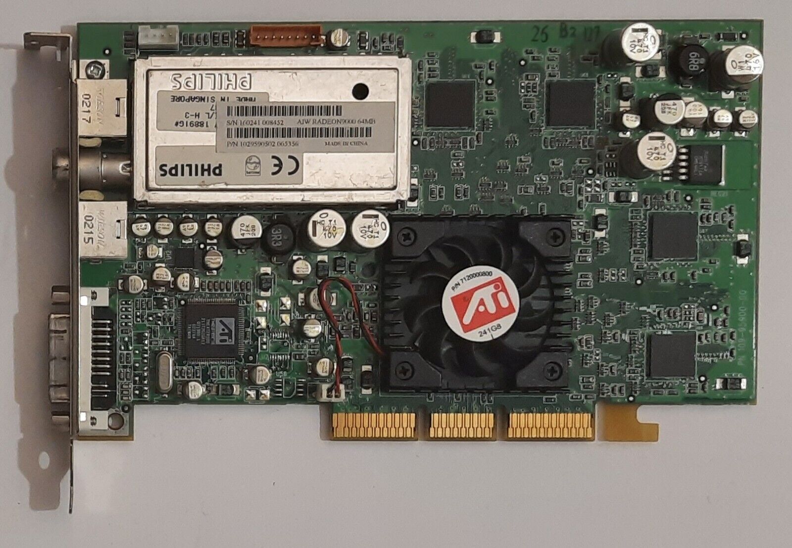 ATI Radeon 9000 AIW AGP Graphics Card (64MB, Retro, 2002)