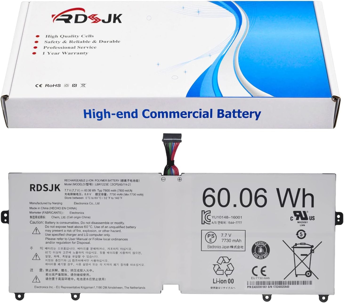 LBR1223E LBS1224E Laptop Battery for LG Gram 13Z970 13Z 970 13Z975 14Z970