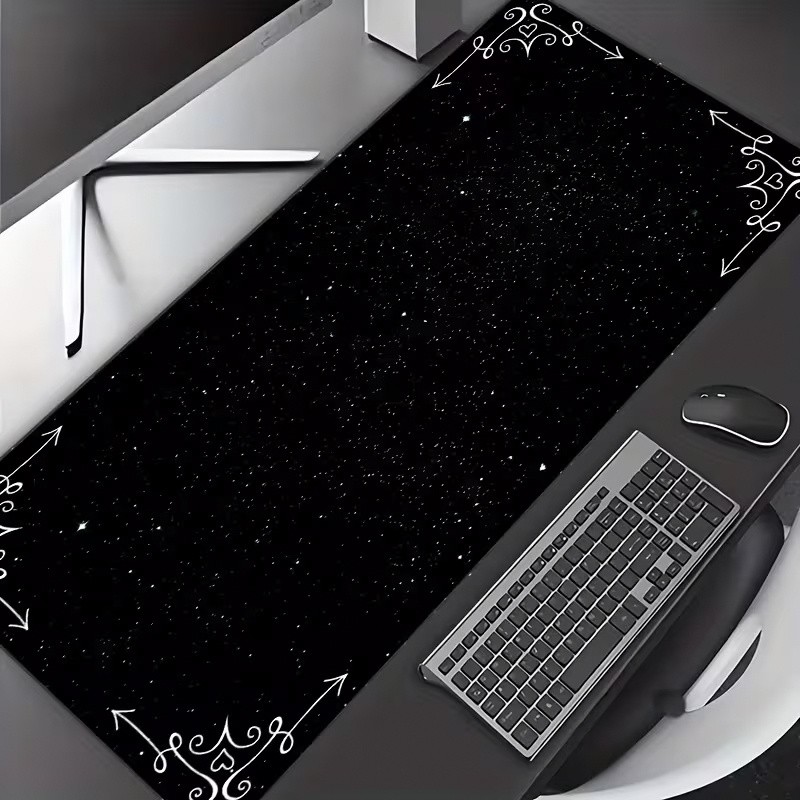 1pc Black Background Creative Theme Star High-Definition Picture, Large Mouse