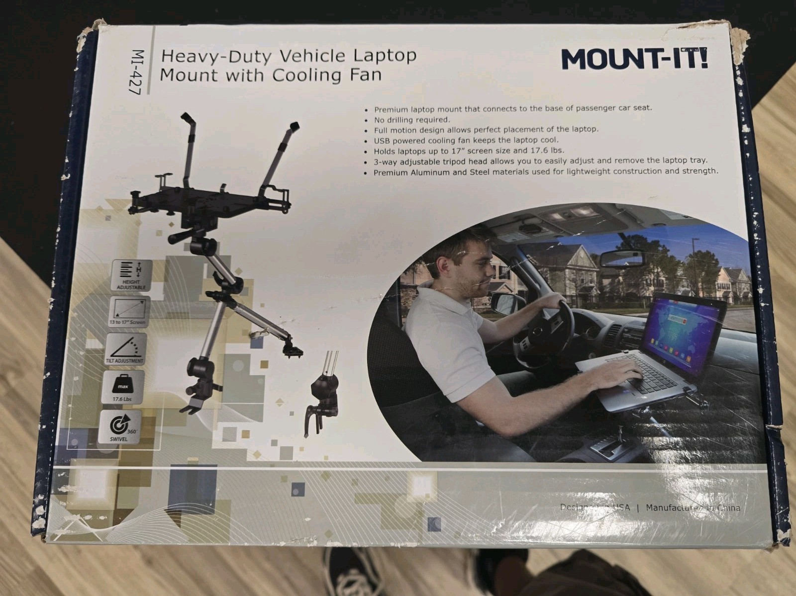 Mount It Premium Vehicle Laptop Tablet Mount Fits 13-17" Screens MI-527 MI-427