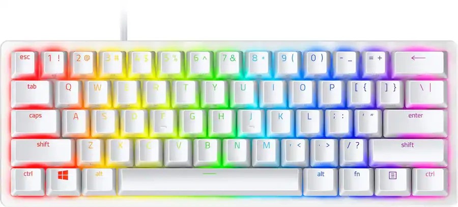 Razer - Huntsman Mini - Wired Optical Clicky Switch Gaming Keyboard - Mercury