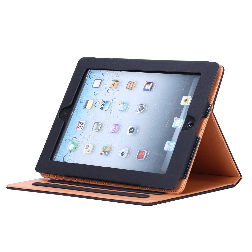 New Luxury Classic Soft Leather Smart Auto Sleep Wake Stand Case For Apple iPad