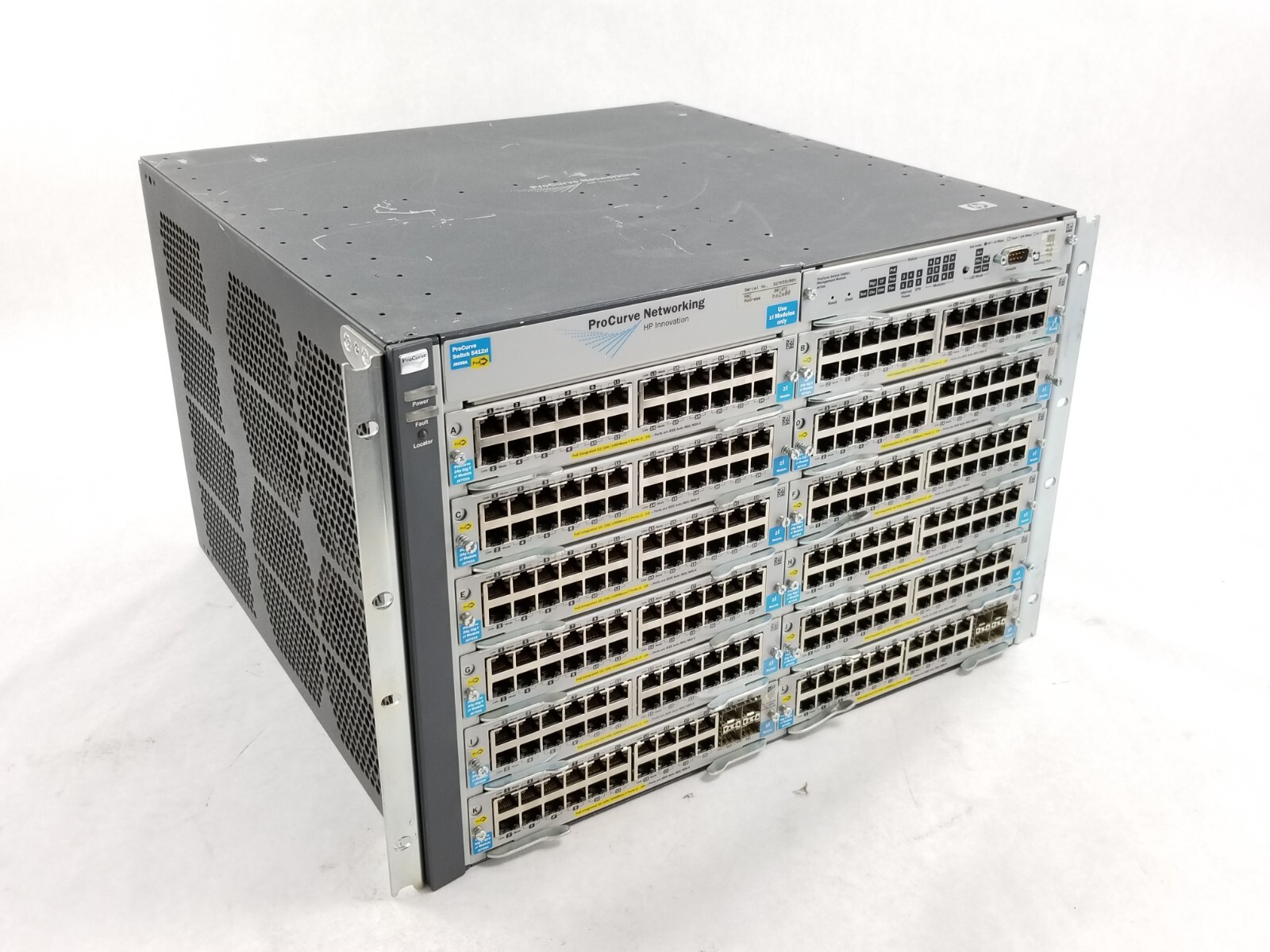 HP ProCurve Switch 5412zI J8698A Switch Chassis With 10x J8702A 2x J8705A