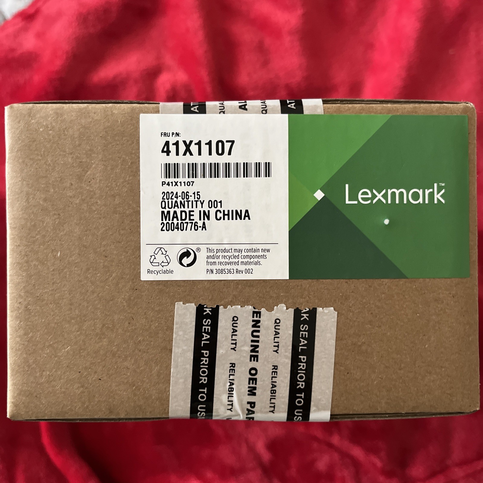Lexmark Genuine P41X1107 41X1107 Paper Feeder. Unopened Box