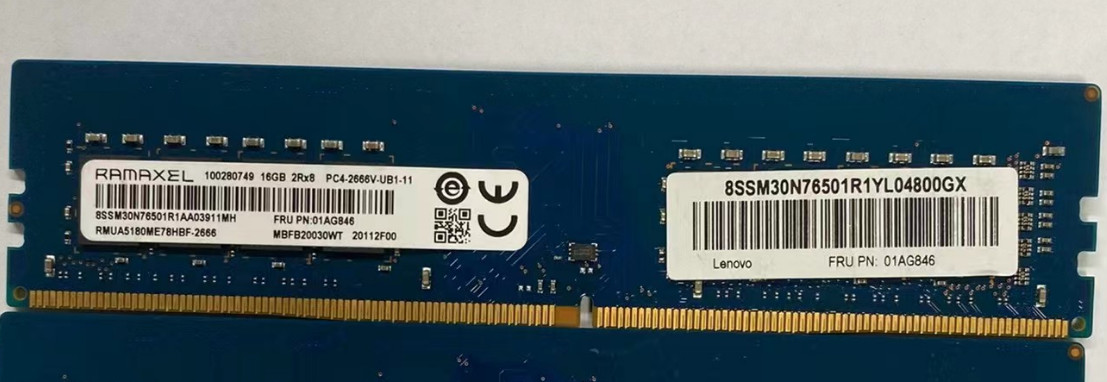Used RAMAXEL 16GB DDR4 3200MHz 2666MHz 1Rx8 2Rx8 288pin Desktop DIMM RAM