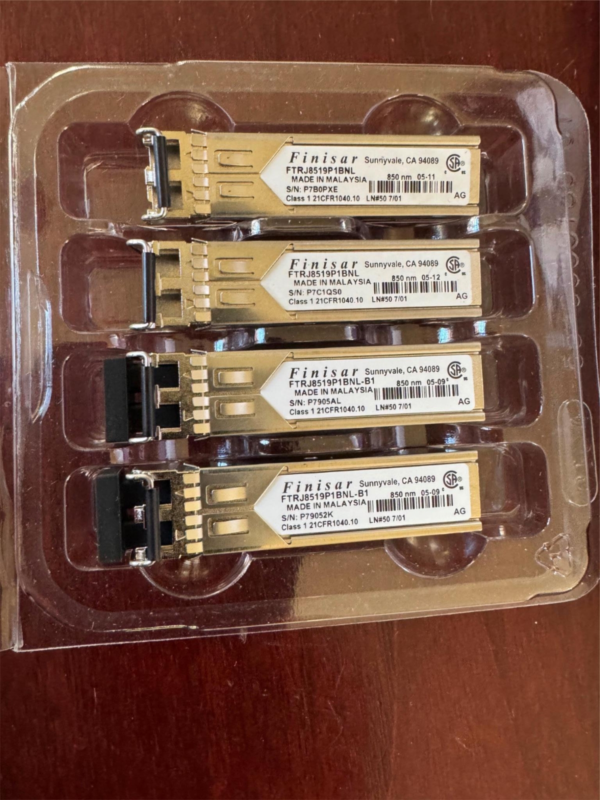 Finisar - Finisar 2GB SFP 1000Base-SX GBIC FTRJ8519P1BNL-B1 SW 850nm 7P354