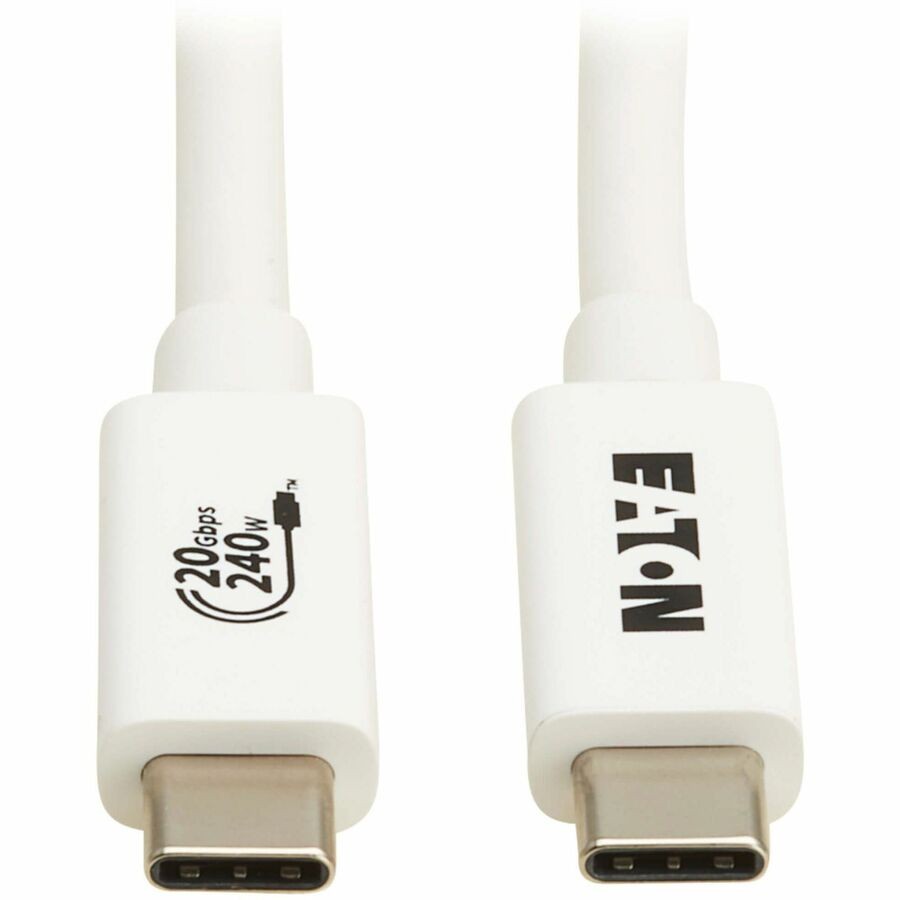 Tripp Lite series USB4 20Gbps Cable (M/M), White, 6.6 ft. U521-1P0M-WH20G