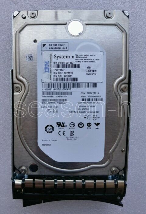 IBM 90Y8577  90Y8578 3T SAS 7.2K 3.5 server Hard drive HDD