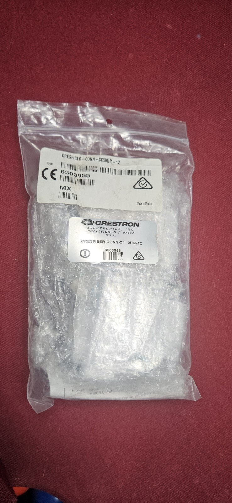 CRESFIBER-CONN-SC50UM-12 CRESTRON CRESFIBER® FIBER OPTIC CABLE CONNECTOR 12QTY