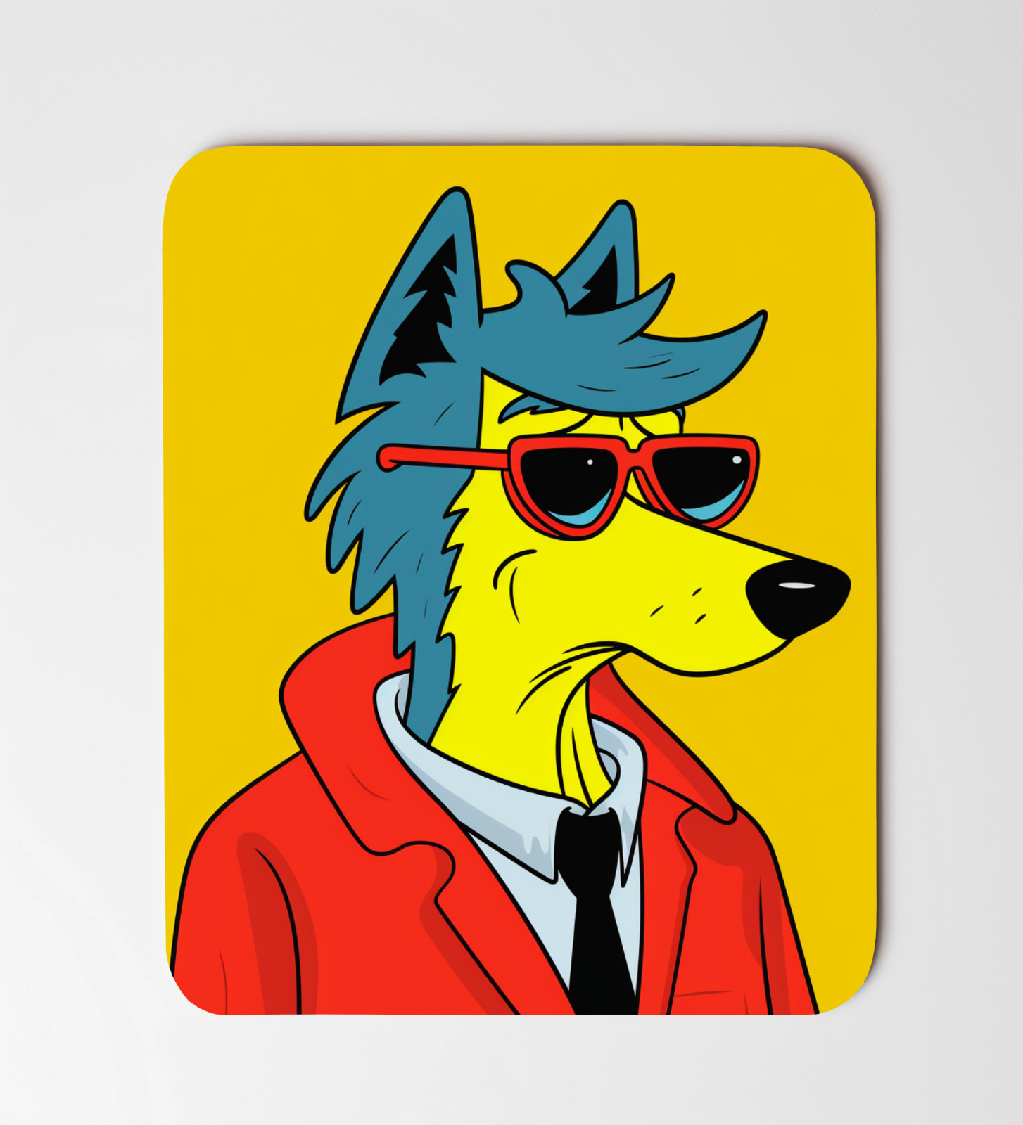 Cool Dog With Sunglasses Mouse Pad 8"x9.5" Desk Mat Non Slip Rectangle Mousepad