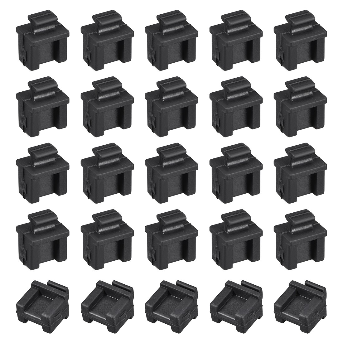 20pcs SFP Silicone Protectors Cap Port Cover Anti Dust 14mmx12mmx17mm Black