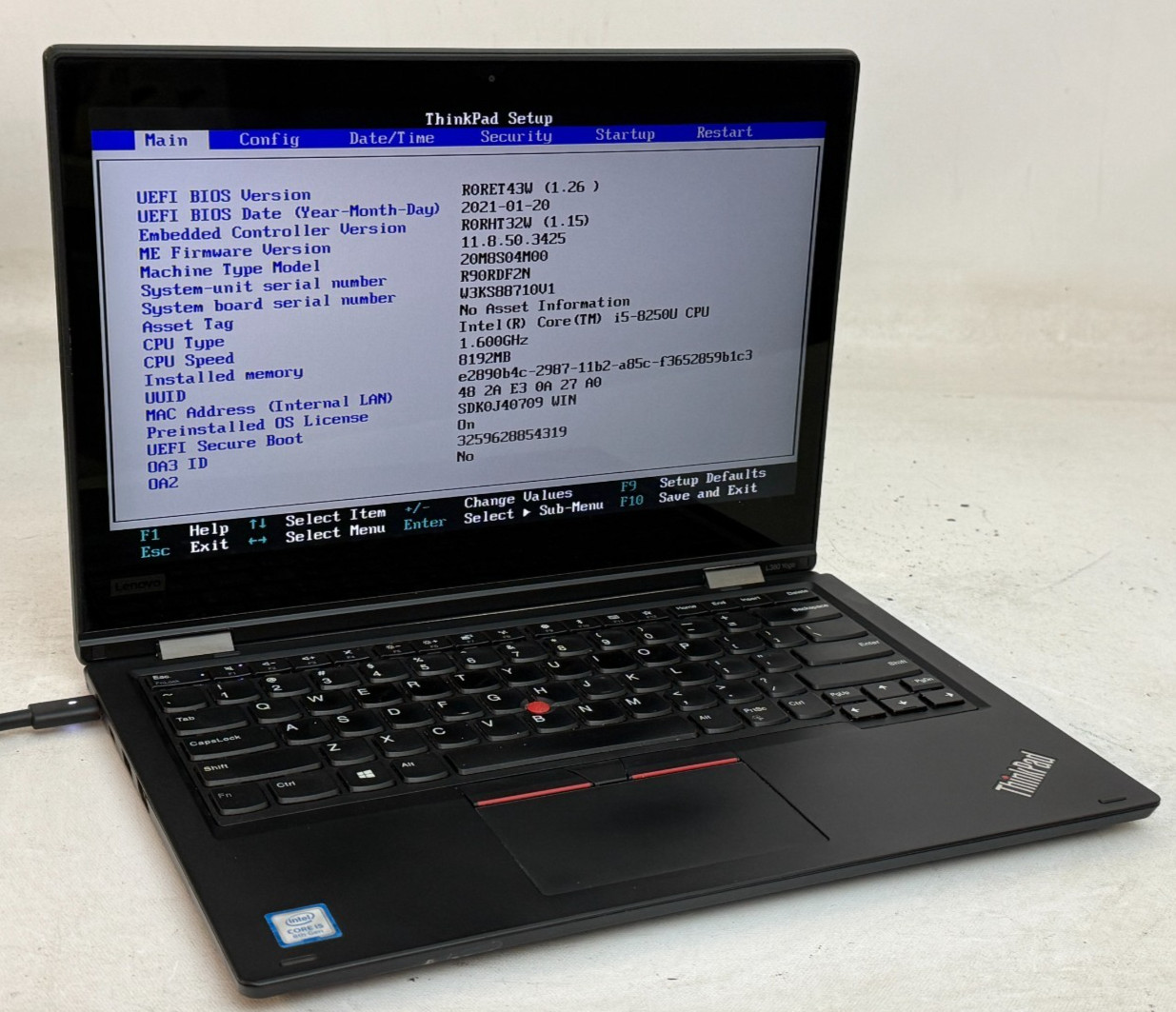 Lenovo ThinkPad L380 Yoga 13.3" (i5-8250U - 8GB RAM - 250GB SSD - Win11Home)