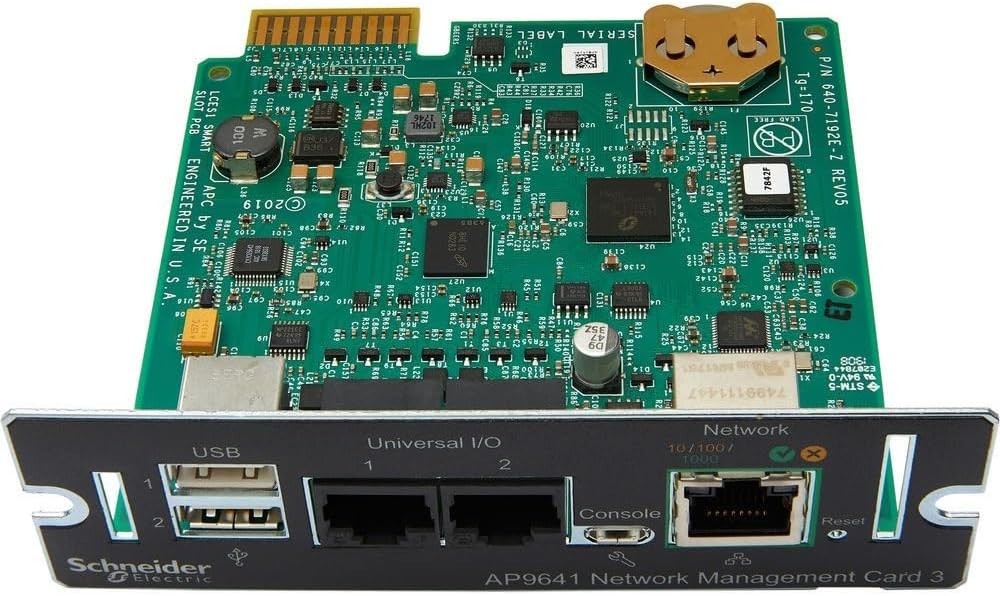 APC UPS Network Management Card 3, Rack, Black with 2 USB Ports AP9641