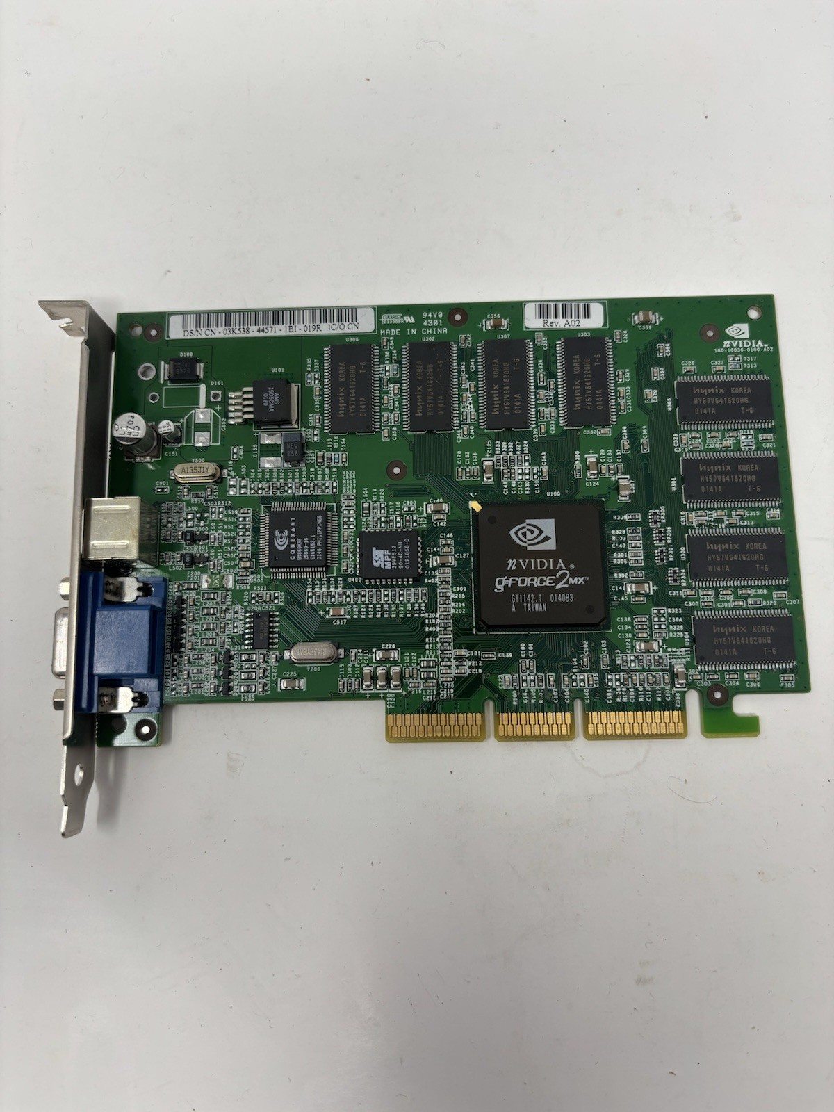 Vintage Retro Gaming -NVIDIA GeForce2 MX  VGA Graphics Card - tested - working