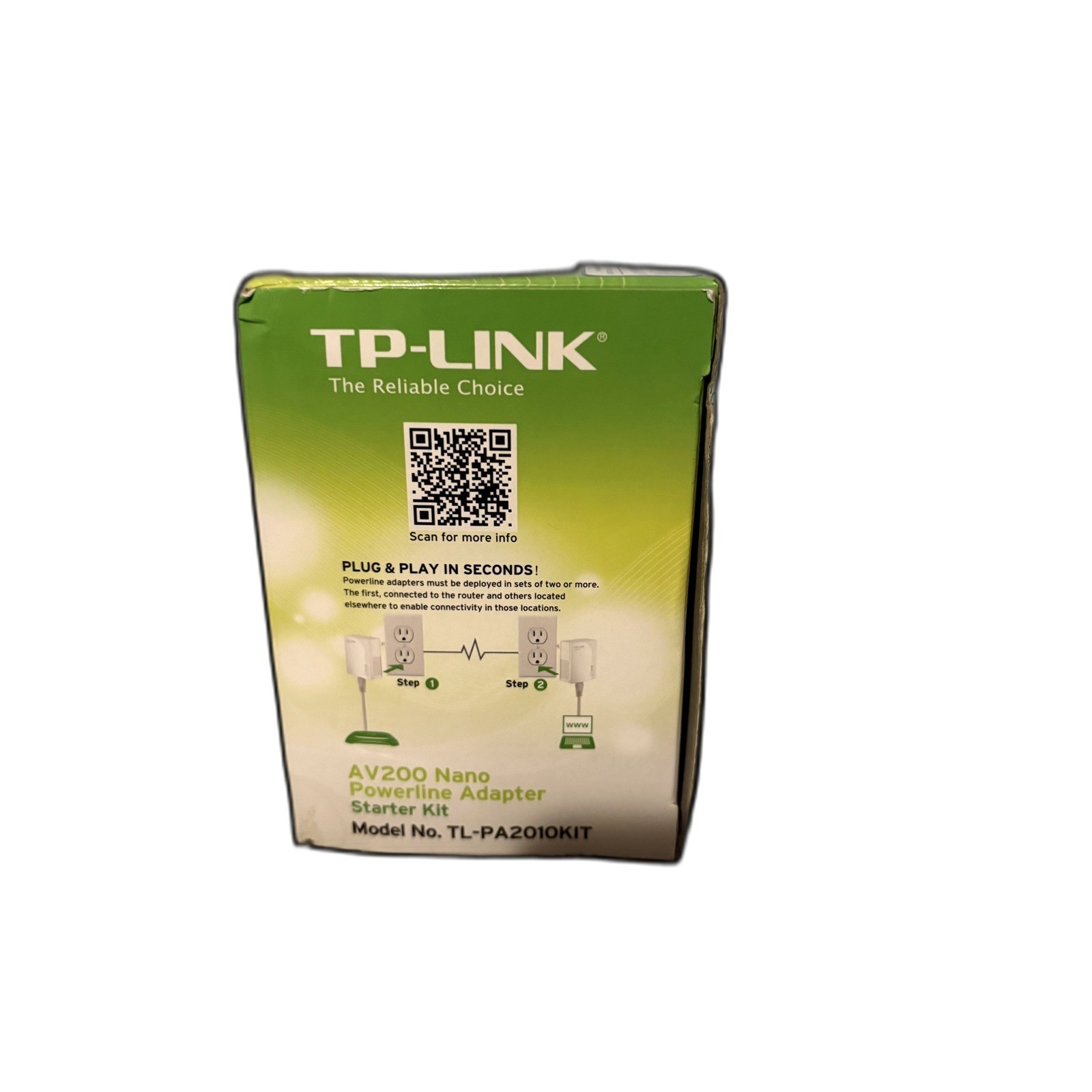 TP-Link AV200 Nano Powerline Adapter Starter Kit TL-PA2010KIT - Used