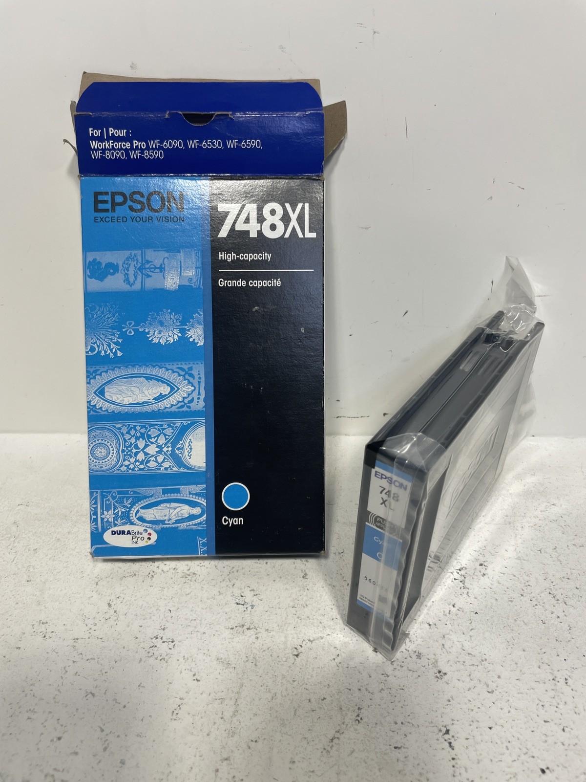 Epson 748XL Cyan Ink - New Sealed Genuine Exp 10/2027