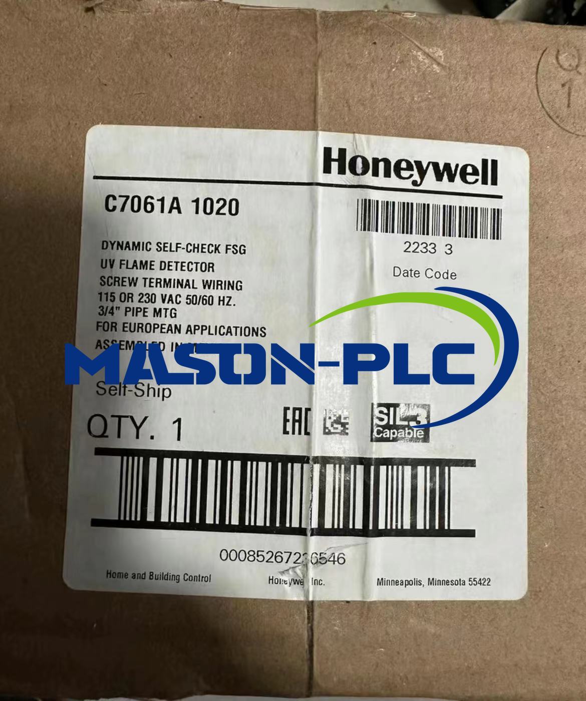1PCS Honeywell C7061A-1020 UV Flame Detector  new via FedEx or DHL