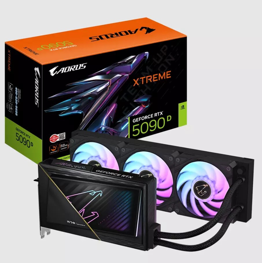 Gigabyte AORUS GeForce RTX 5090 D 32GB XTREME WATERFORCE FULL 4K Gaming GPU