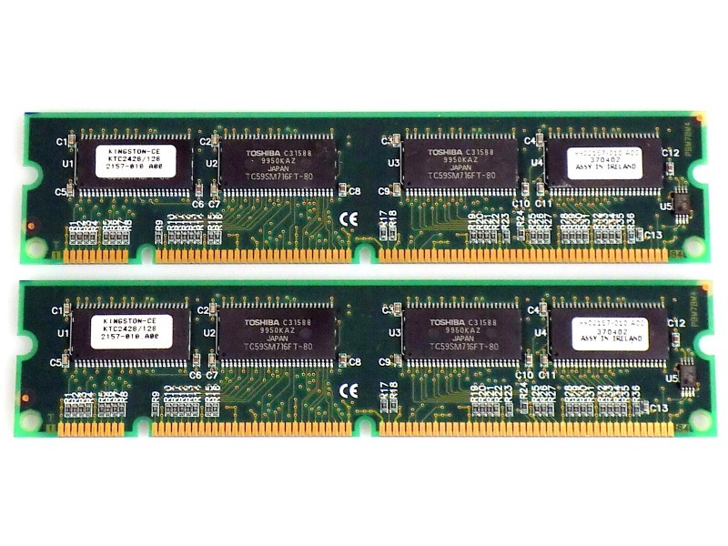 256MB (2x128MB) Kingston KTC2428/128 SDRAM 66Mhz PC66 UDIMM RAM Memory