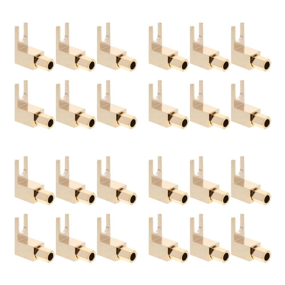 Corrosion Resistant Gold Copper Banana Spade Adapter for Amplifiers